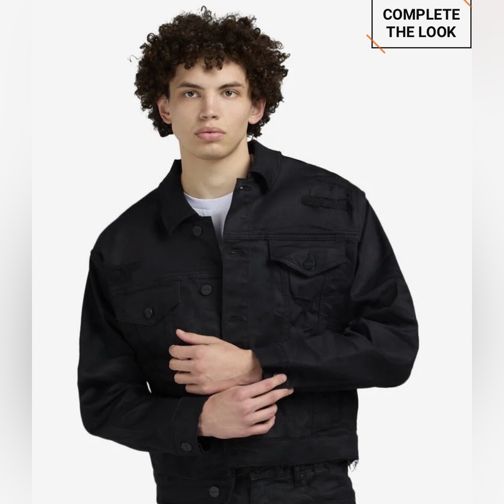 Men's Black Denim Jacket